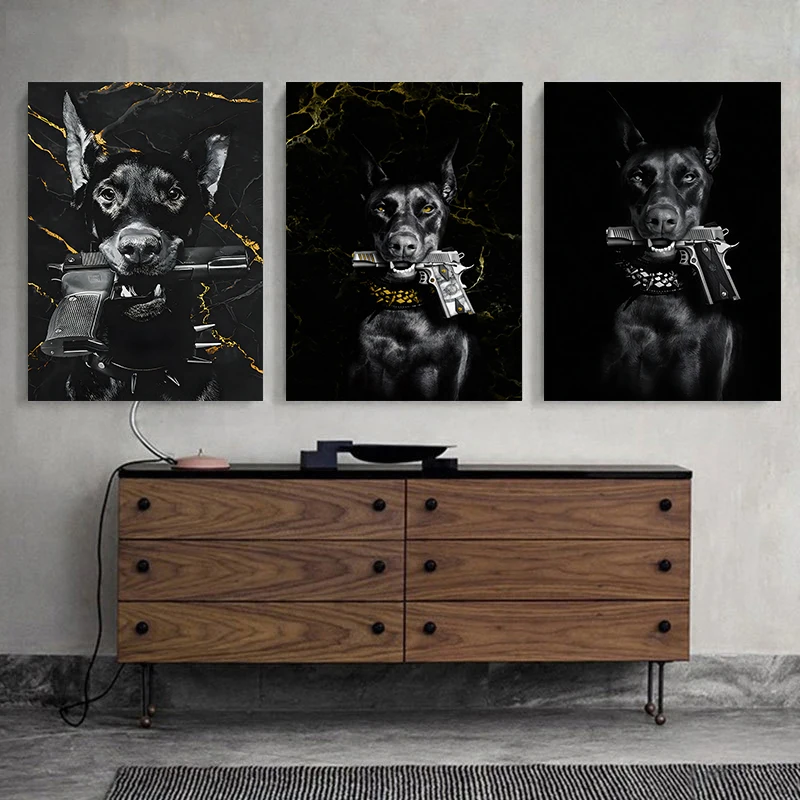 Luxury Lifestyle Photography - Lukisan Kanvas dan Cetak Poster Anjing